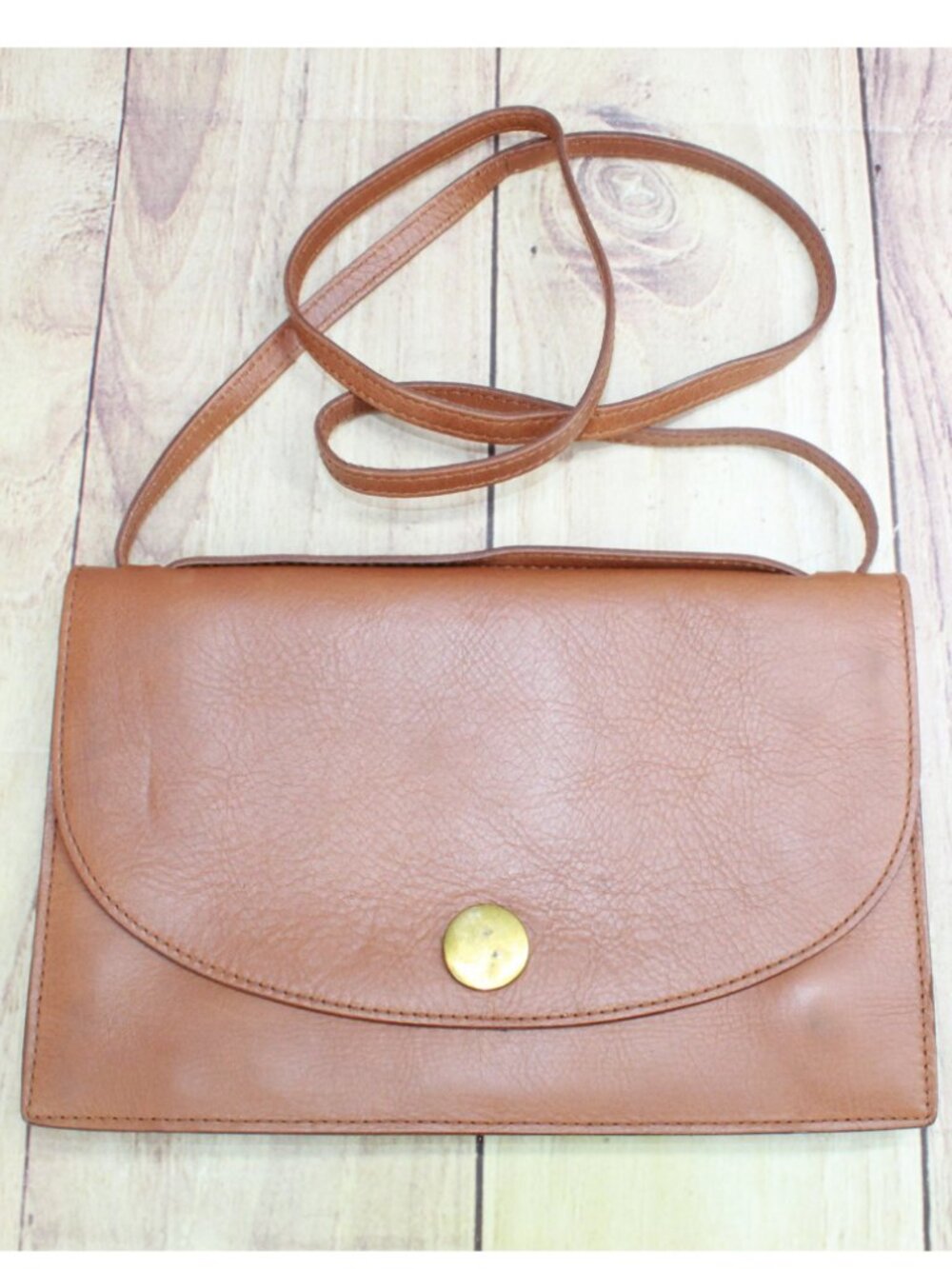 Madewell Slim Brown Leather Multi Compartment Convertible Crossbody Shoulder Bag